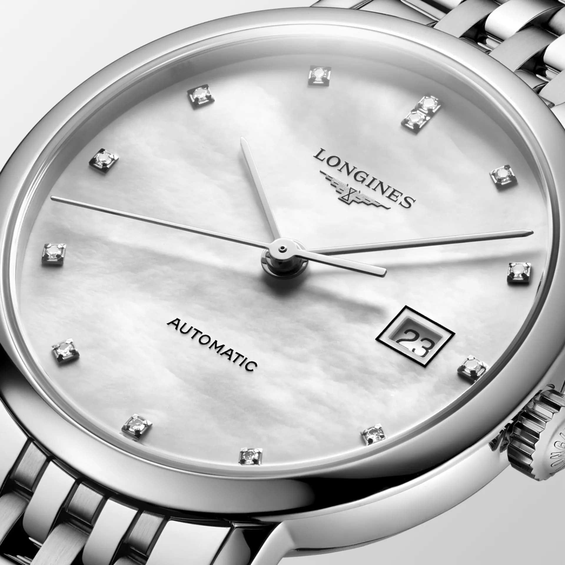 Longines Longines Elegance Elegant Collection 29 мм L4.310.4.80.6 женские часы перламутровый циферблат на запястье