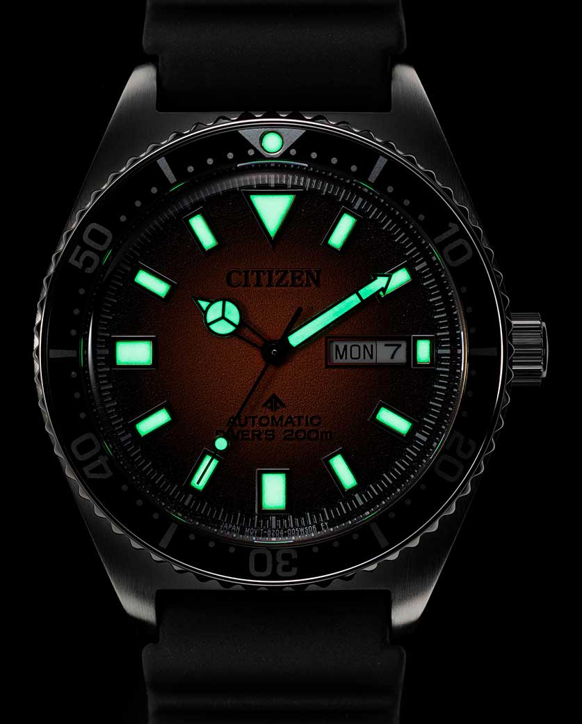 Citizen Citizen Promaster NY0120-01Z мужские часы оранжевый циферблат на запястье