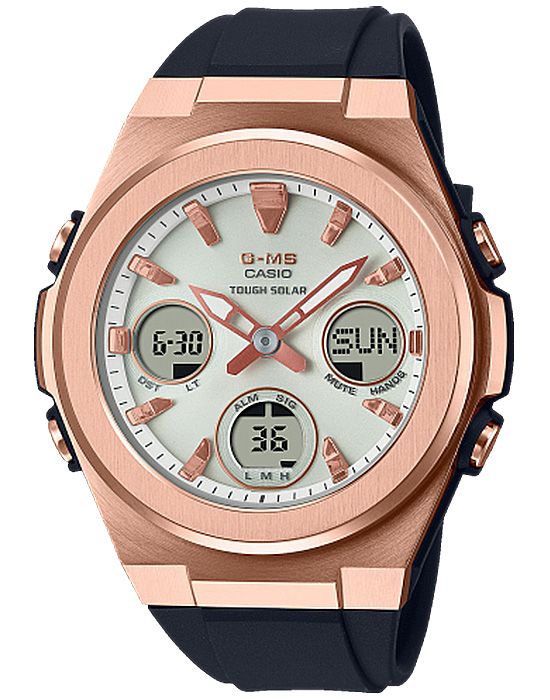 Casio Casio Baby-G MSG-S600G-1A  MSG-S600G-1AER кварцевые женские часы серебристый циферблат, браслет полимер — вид спереди
