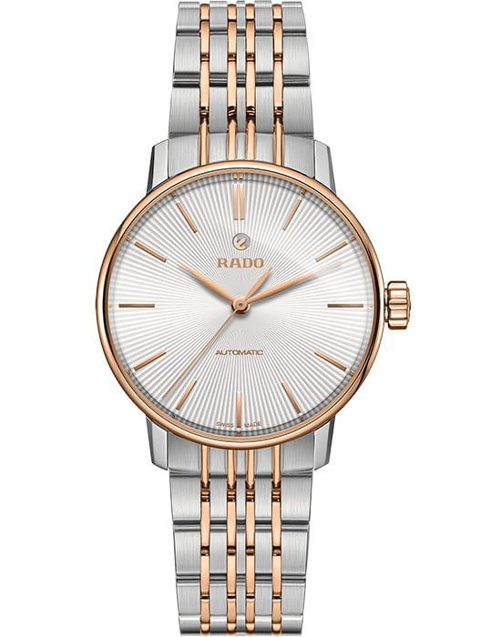 Rado Rado Coupole Classic Automatic R22862027 Classic R22862027 механические женские часы серебристый циферблат, браслет сталь c pvd покрытием — вид спереди