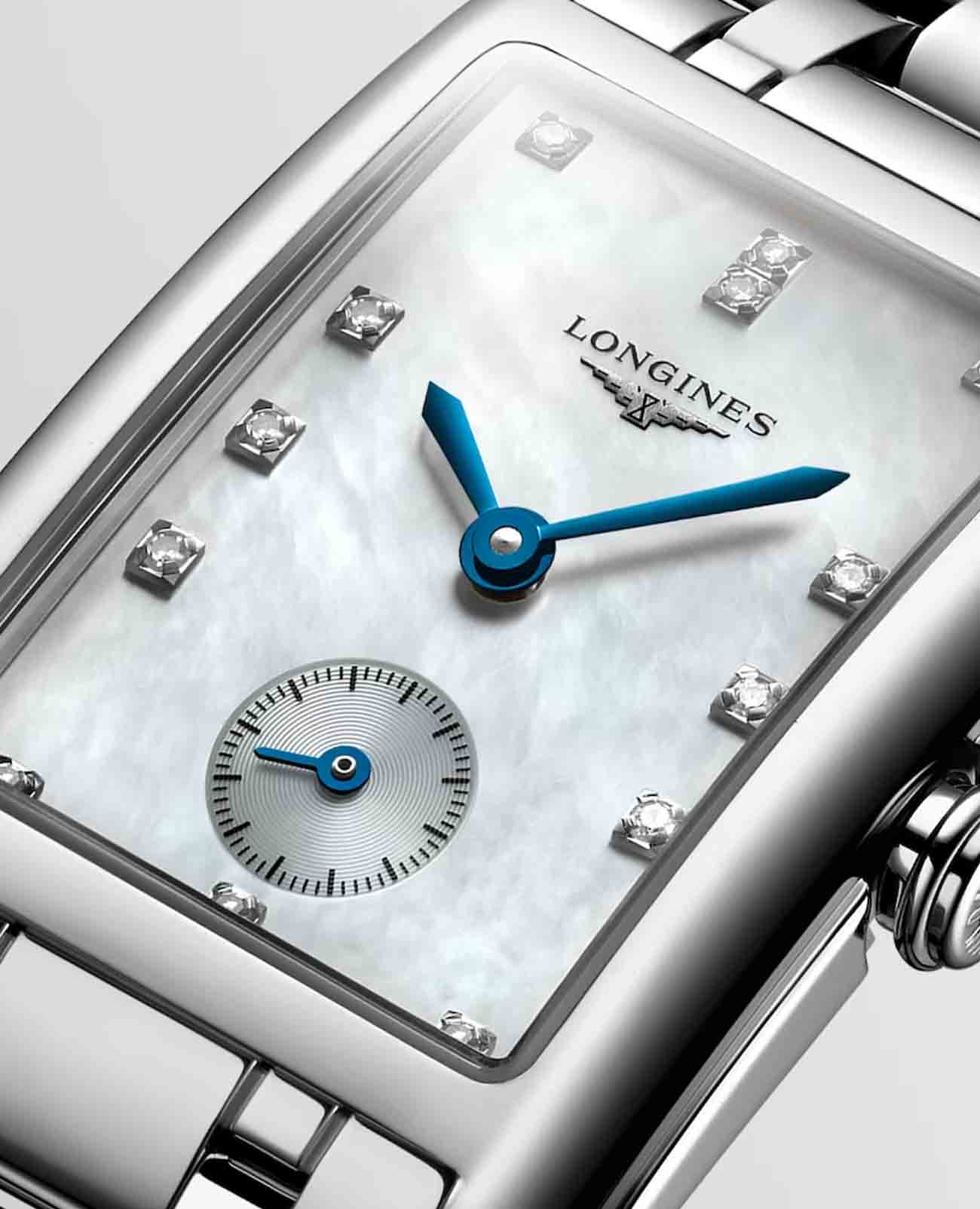Longines Longines DolceVita L5.512.4.87.6 кварцевые женские часы часы крупный план перламутровый циферблата