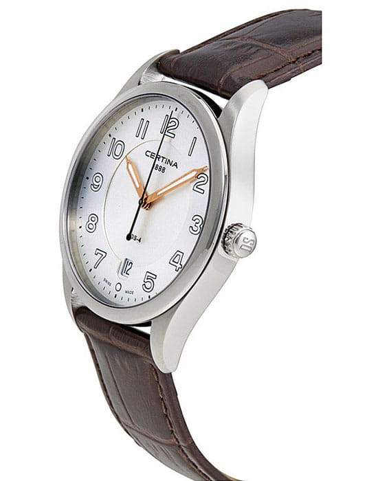 Certina Certina C022.410.16.030.01, ds podium швейцария мужские часы на браслете кожаный боковой вид
