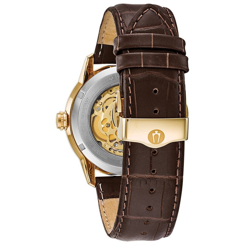 Bulova Bulova Sutton 97A138,  сша мужские часы на браслете кожаный боковой вид