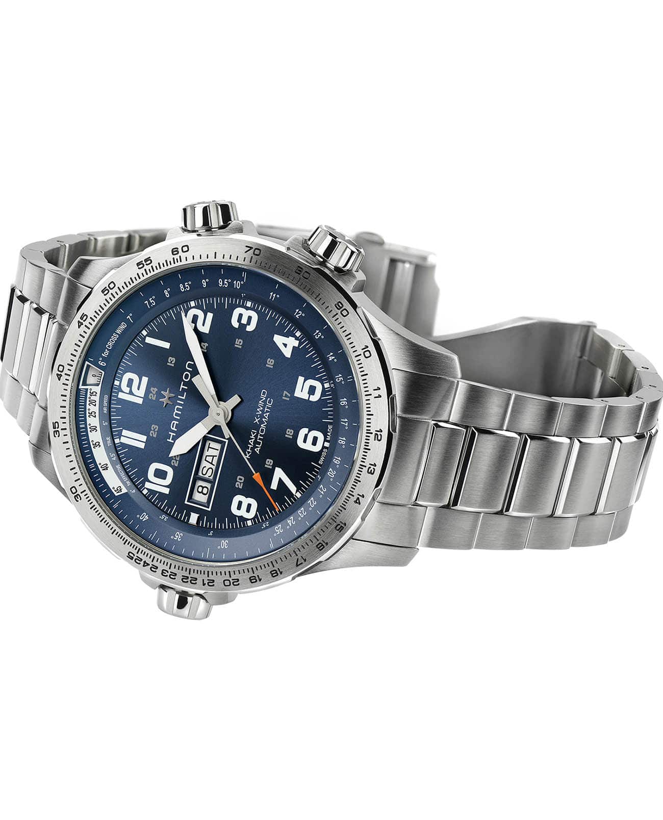 Hamilton Hamilton Khaki Aviation X Wind Day Date Auto H77765141  - задняя крышка сталь корпуса, швейцария часы