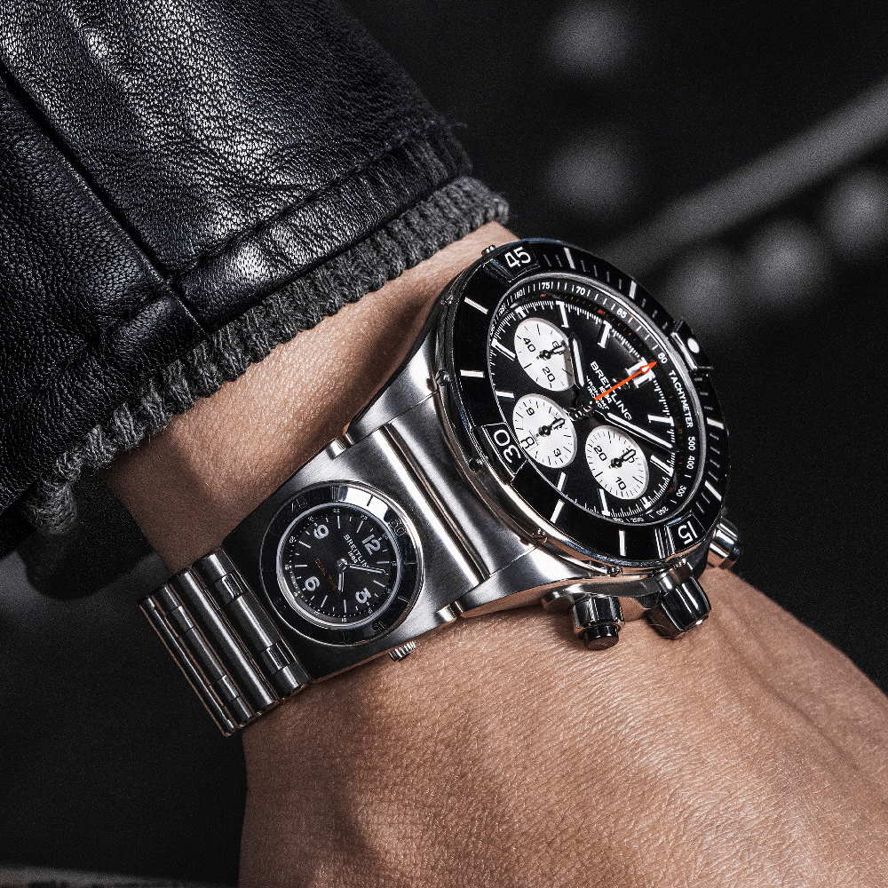 Breitling Breitling Super Chronomat B01 44 AB0136251B1A2 мужские часы черный циферблат на запястье