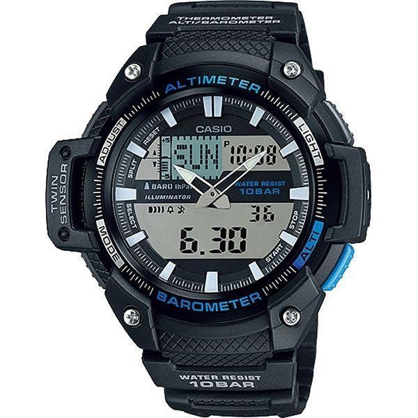 Casio Casio Illuminator SGW-450H-1ADR (SGW-450H-1A)  SGW-450H-1A кварцевые мужские часы серый циферблат, браслет пластик — вид спереди