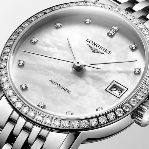 Longines Longines Elegance Elegant Collection 25.50 mm L4.309.0.80.6 женские часы перламутровый циферблат на запястье