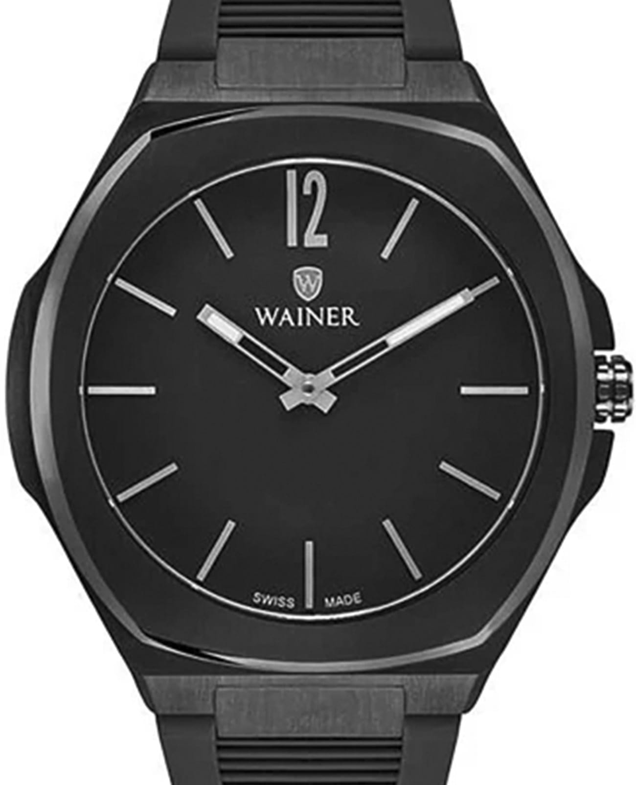 Wainer Wainer Vintage WA.10120-STR-BK , наручные мужские часы фото под углом