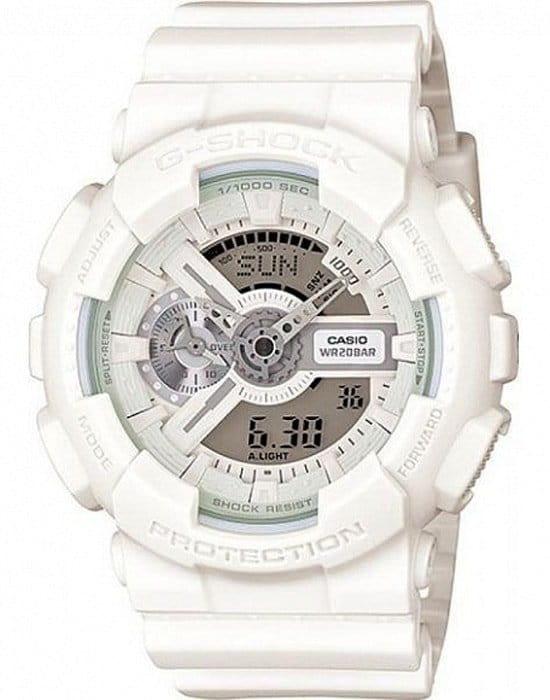 Casio Casio G-Shock GA-110BC-7A GA-110 GA-110BC-7A электронные мужские часы серый циферблат, браслет  — вид спереди