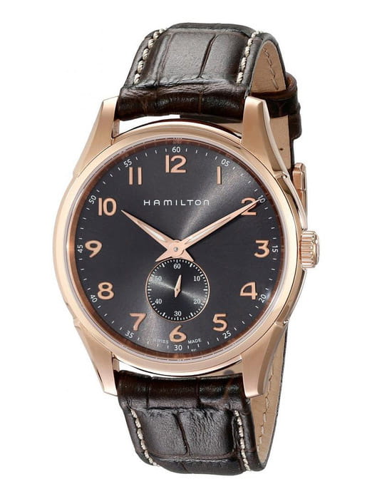 Hamilton Hamilton Jazzmaster Thinline Small Second Quartz H38441583 , наручные мужские часы фото под углом