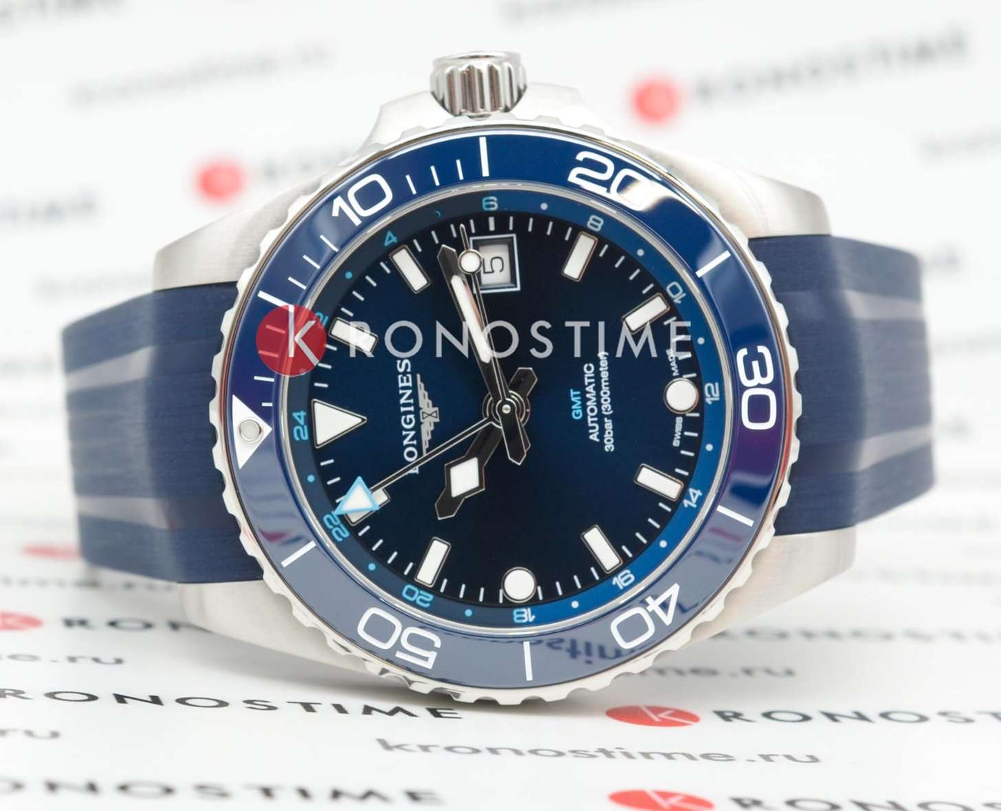 Longines Longines HydroConquest L3.790.4.96.9 , наручные мужские часы фото под углом