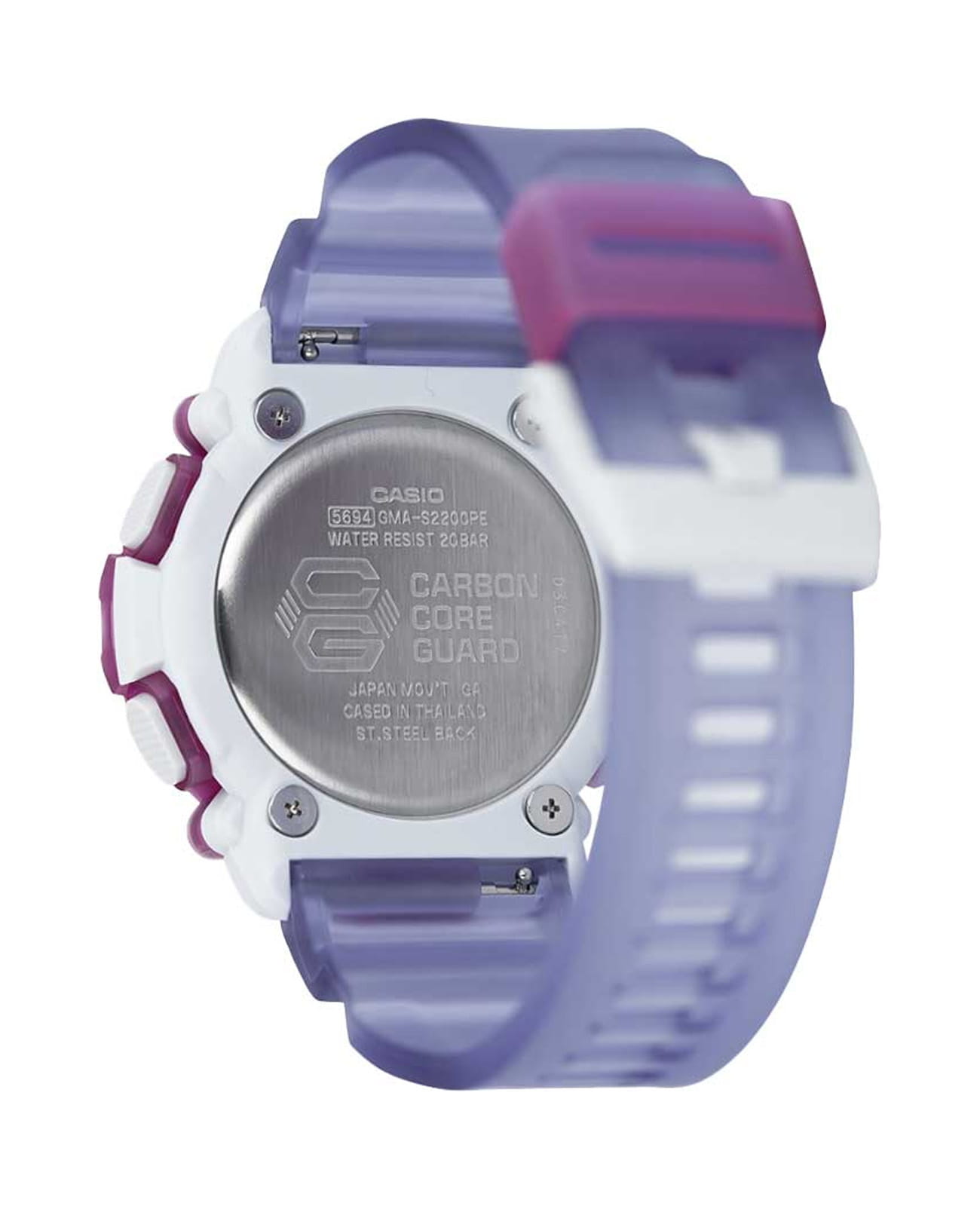 Casio Casio G-Shock GMA-S2200PE-6ADR, g-shock япония женские часы на браслете пластик боковой вид