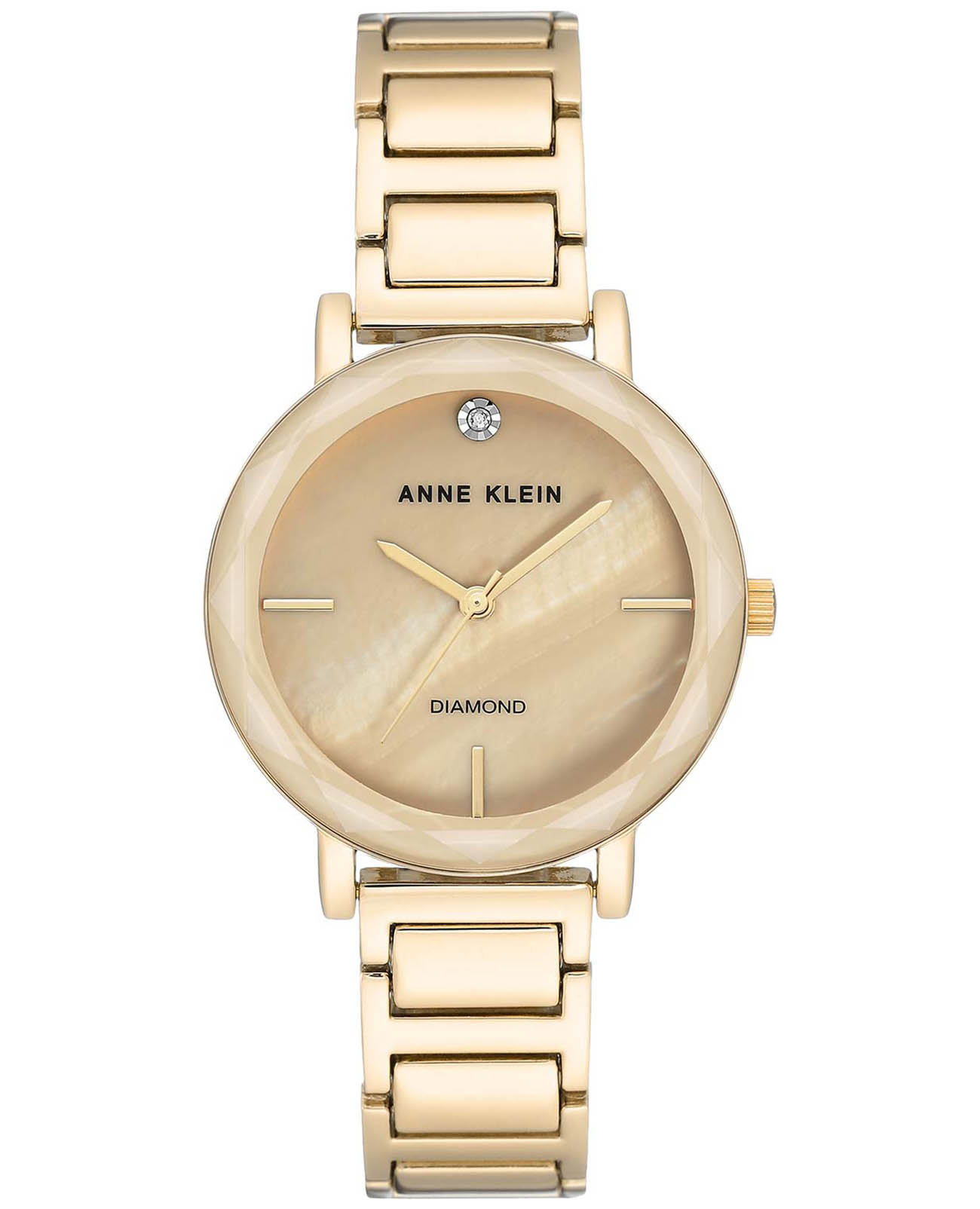 Anne Klein Anne Klein Daily  3278TMGB  3278TMGB кварцевые женские часы перламутровый циферблат, браслет сталь + pvd + керамика — вид спереди