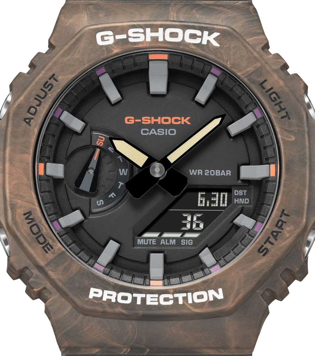 Оригинальные часы Casio Casio G-Shock GA-2100FR-5A электронные калибр механизма  общий вид
