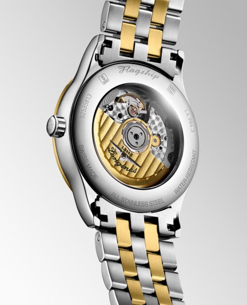 Longines Longines Flagship L4.984.3.17.7, flagship швейцария женские часы на браслете нержавеющая сталь с pvd-покрытием боковой вид
