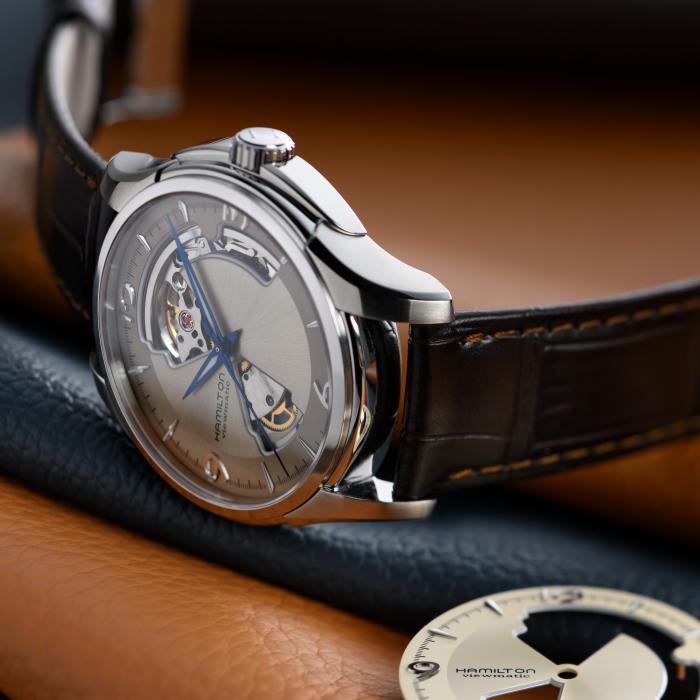 Оригинальные часы Hamilton Hamilton Jazzmaster Open Heart Auto H32565521 механические калибр механизма h-10 общий вид