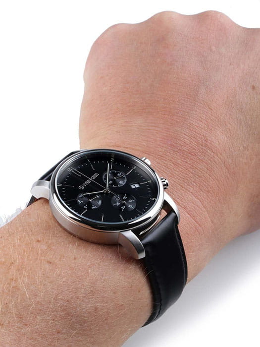 Wenger Urban classic 01.1743.102,  швейцария мужские часы на браслете кожаный боковой вид