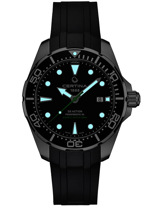 Certina Certina DS Action Diver Powermatic 80 C032.407.17.051.00 DS Action, наручные мужские часы фото под углом