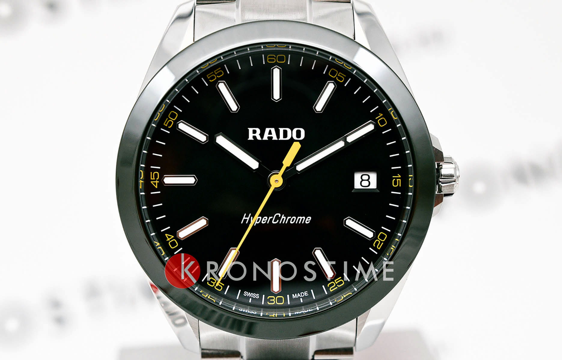 Rado Rado Hyperchrome R32280313 кварцевые мужские часы часы крупный план зеленый циферблата