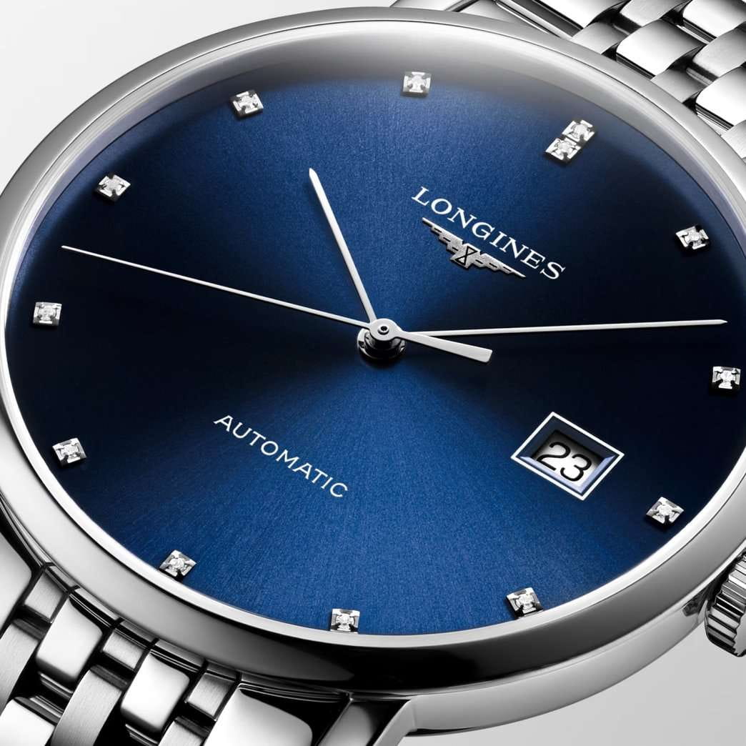 Longines Longines Elegance Elegant Collection L4.910.4.99.6 мужские часы синий циферблат на запястье