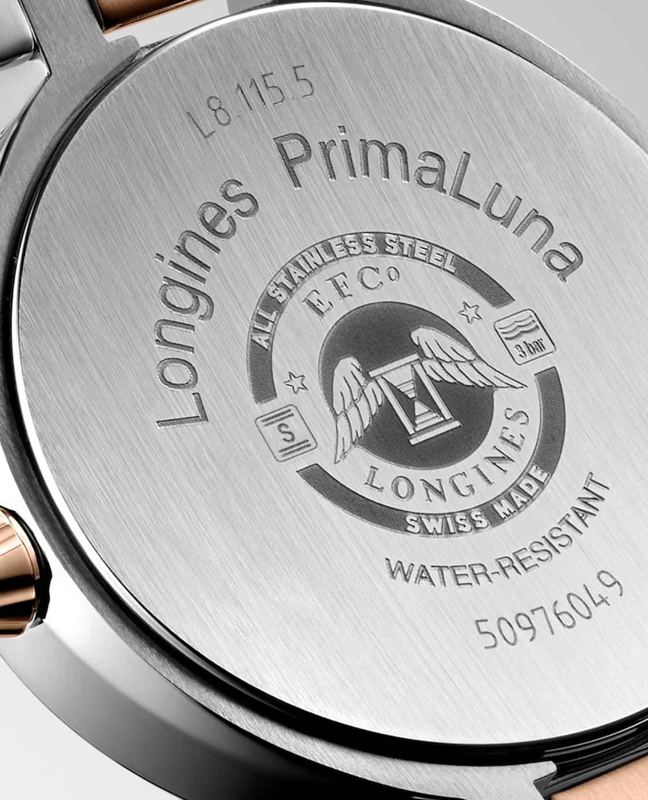 Longines Longines PrimaLuna L8.115.5.61.7  - задняя крышка металл сталь корпуса, швейцария часы