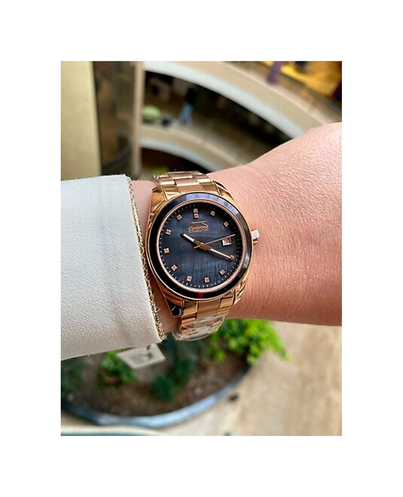 Slazenger Slazenger Classic SL.09.2142.3.04,  англия женские часы на браслете суперметалл с ip покрытием боковой вид