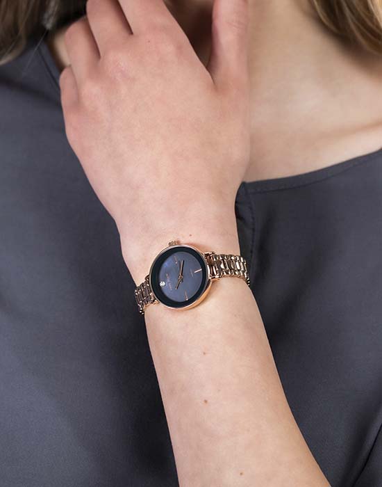 Anne Klein Anne Klein Diamond  3386NMRG сша наручные женские часы заводная головка с логотипом Anne Klein