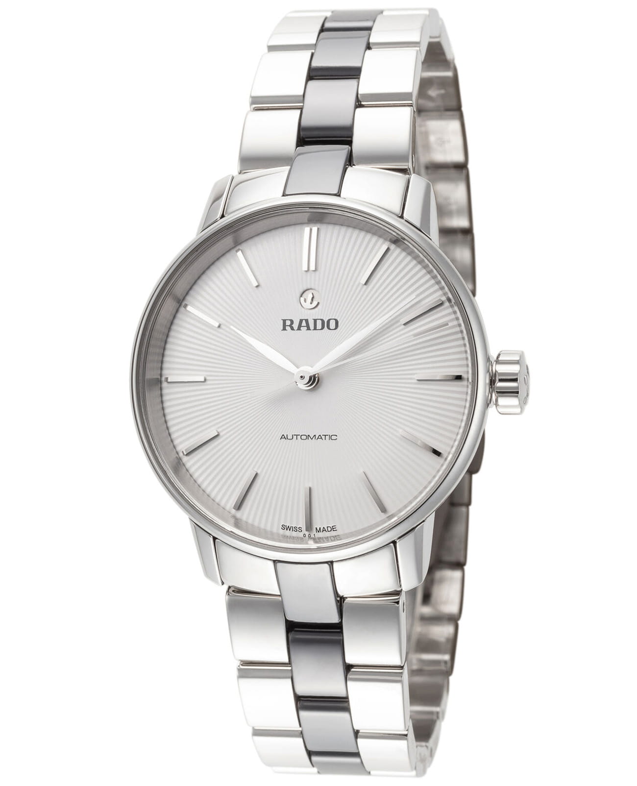 Rado Rado Coupole Classic Automatic R22862014 Classic R22862014 механические женские часы белый циферблат, браслет сталь c pvd покрытием — вид спереди