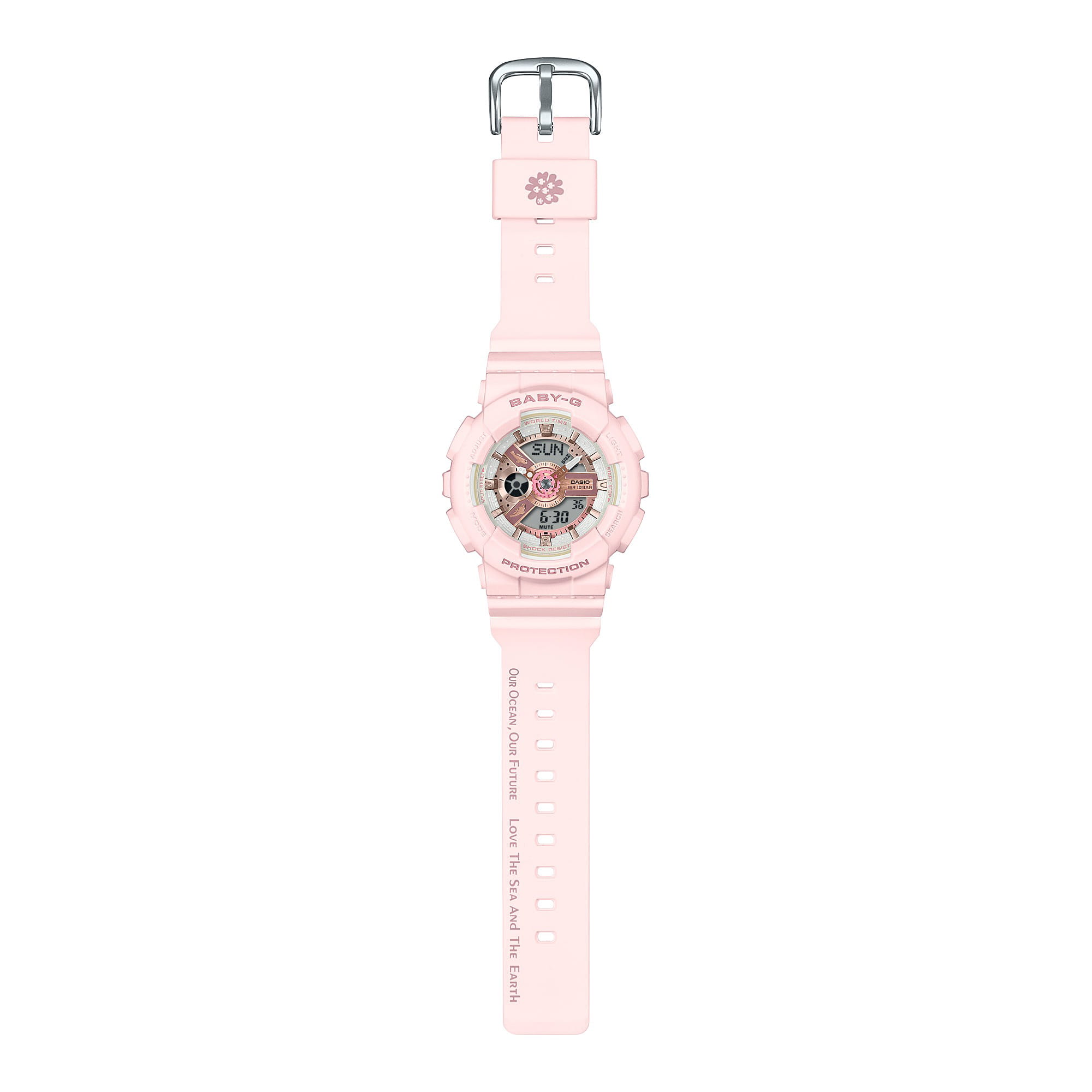 Casio Casio Baby-G BA-110AQ-4ADR (BA-110AQ-4A) женские часы розовый циферблат на запястье