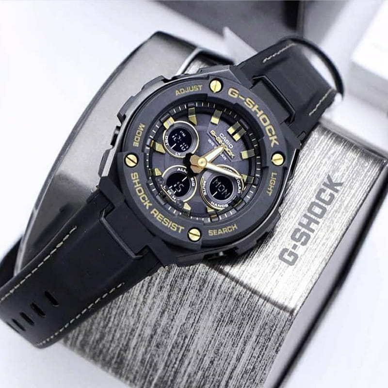 Casio Casio G-Shock GST-S300GL-1A GST G-Steel, наручные мужские часы фото под углом