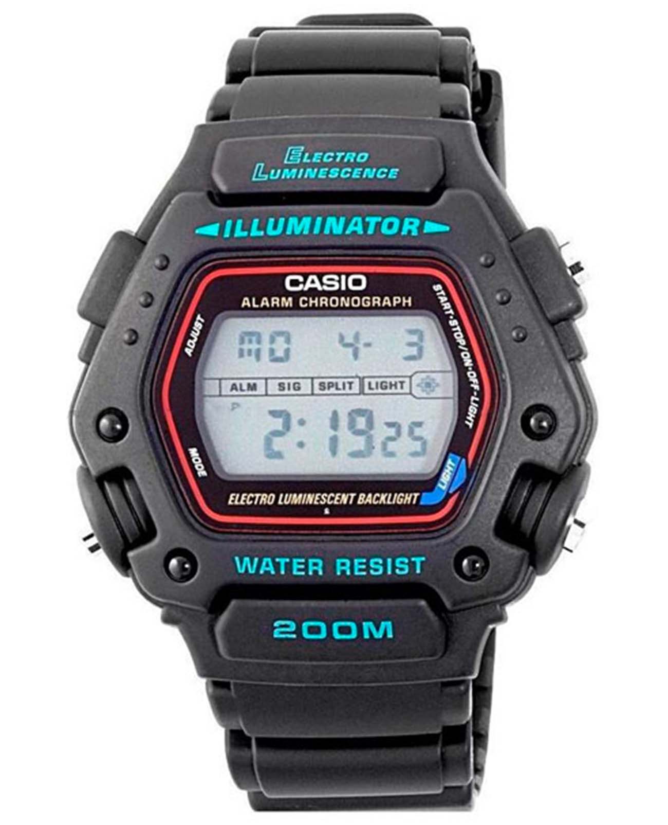 Casio Casio Collection DW-290-1VH  DW-290-1VH кварцевые мужские часы  циферблат, браслет пластик — вид спереди