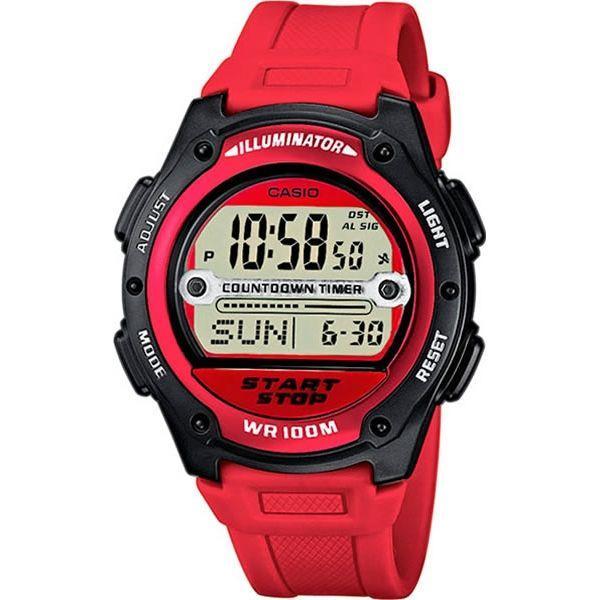 Casio Casio Illuminator W-756-4A  W-756-4A кварцевые мужские часы серый циферблат, браслет пластик — вид спереди