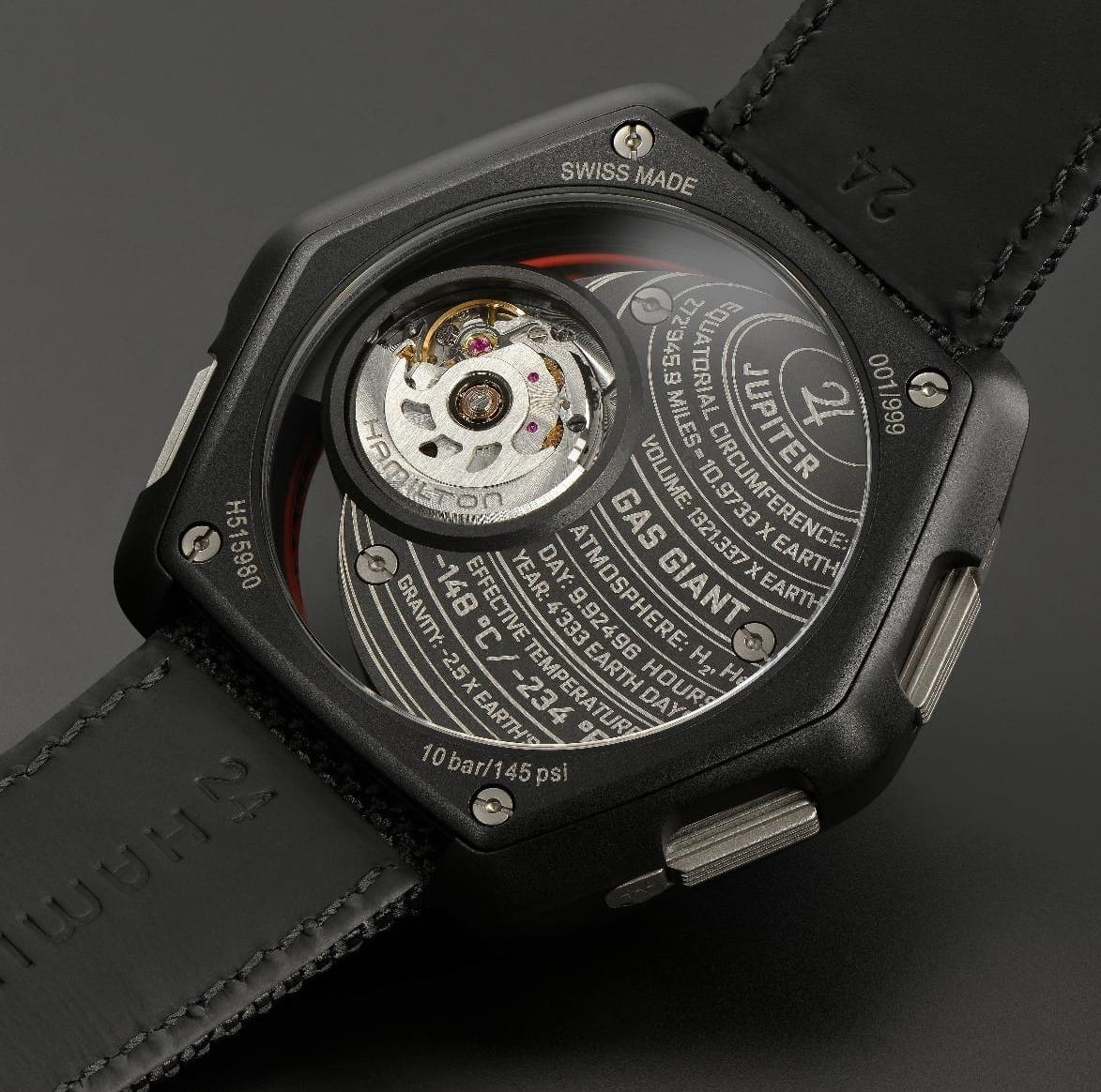 Hamilton H51598990 мужские часы застежка крупным планом