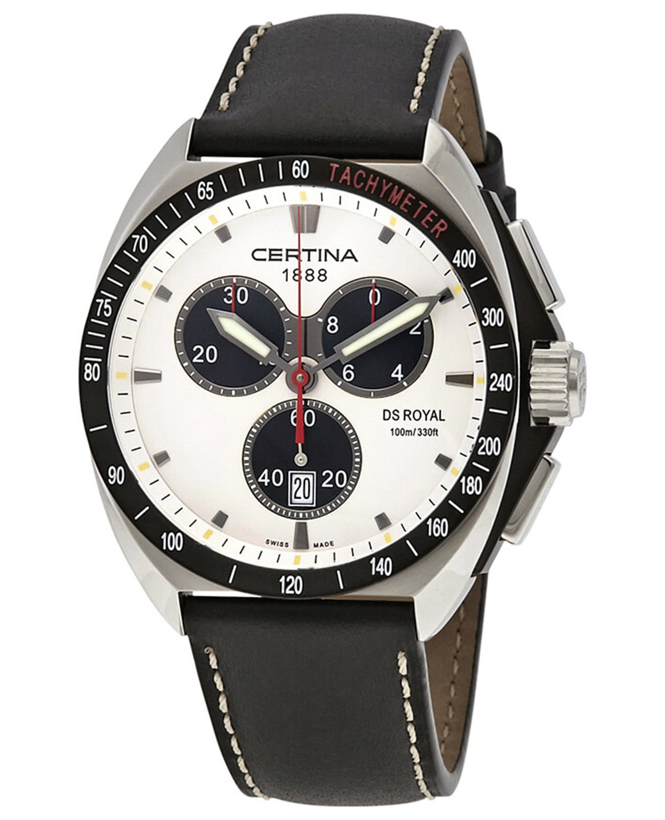 Certina Certina DS Podium C010.417.16.031.00  C0104171603100 кварцевые мужские часы  циферблат, браслет кожаный — вид спереди