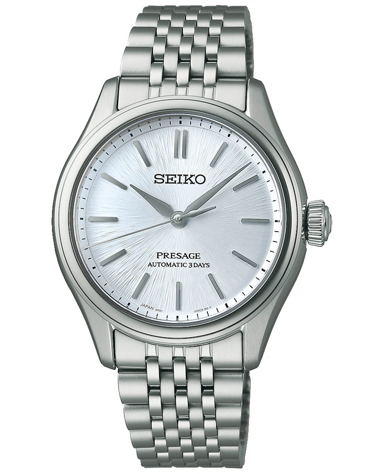 Seiko Seiko Presage Classic Series SPB521 Classic Series SPB521 механические мужские часы белый циферблат, браслет нержавеющая сталь — вид спереди
