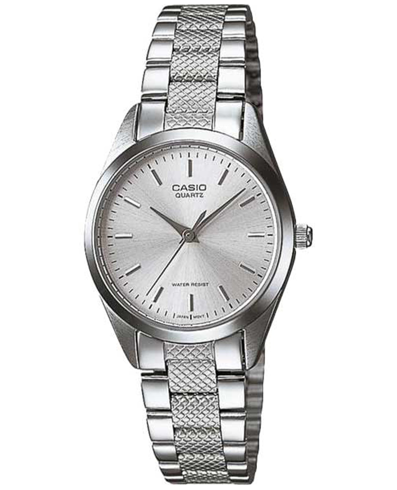 Casio Casio Collection LTP-1274D-7A  LTP-1274D-7A кварцевые женские часы серебристый циферблат, браслет нержавеющая сталь — вид спереди