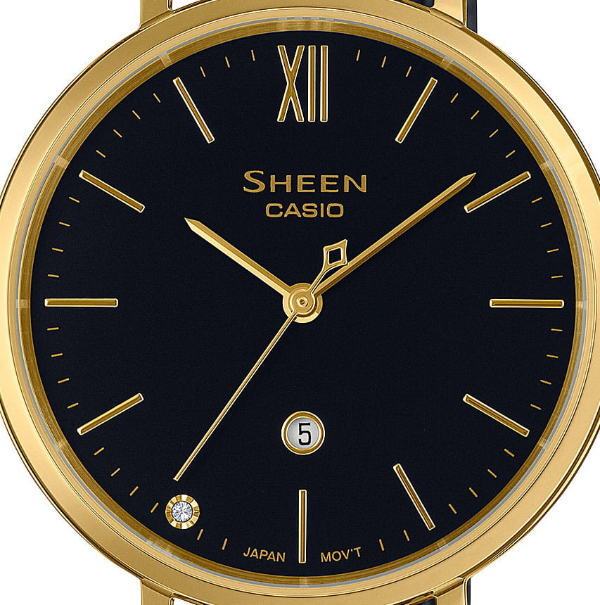 Casio Casio Sheen SHE-4539BGM-1A, sheen япония женские часы на браслете нержавеющая сталь боковой вид