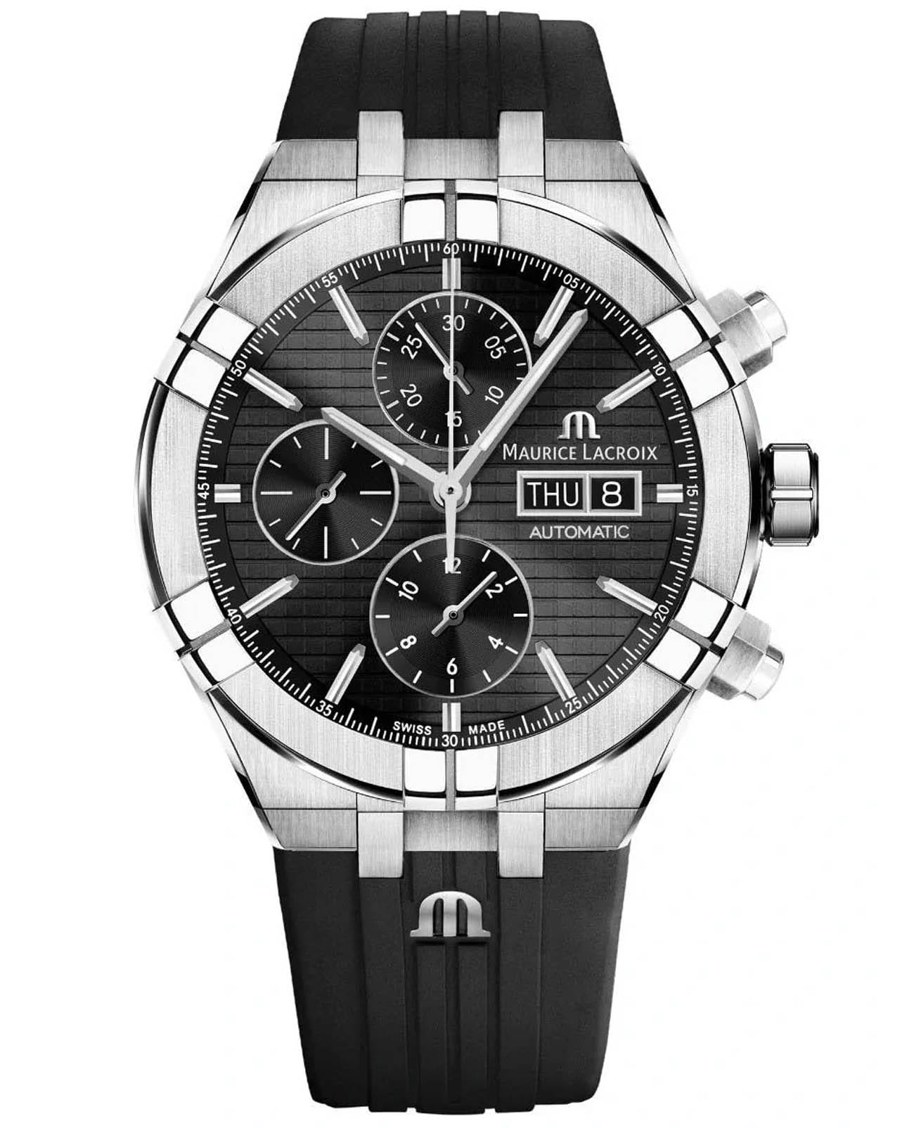 Maurice Lacroix Maurice Lacroix Aikon Automatic Chronograph AI6038-SS00F-330-A, aikon швейцария мужские часы на браслете нержавеющая сталь боковой вид