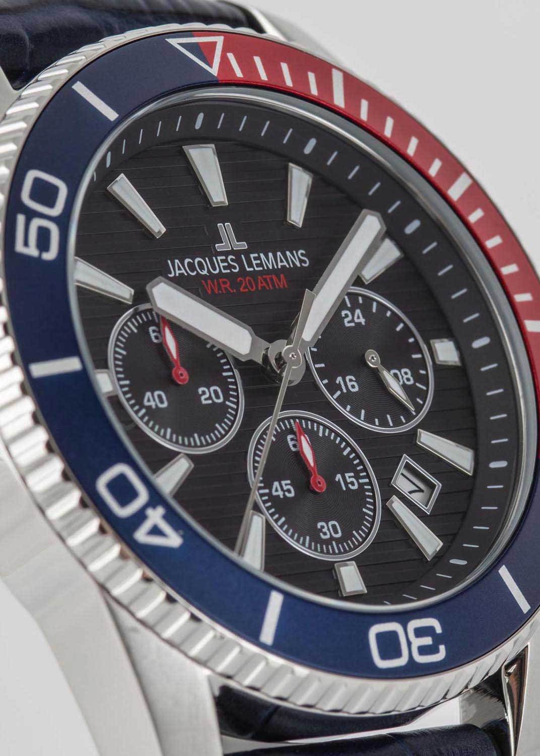 Jacques Lemans Jacques Lemans Liverpool Diver 1-2206D , наручные мужские часы фото под углом