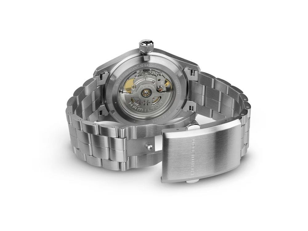 Hamilton Hamilton Khaki Field Auto H70455160 механические мужские часы часы крупный план зеленый циферблата