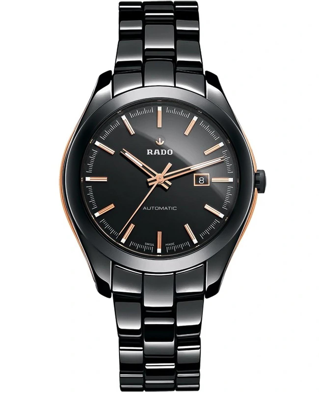 Rado Rado Hyperchrome R32255152 Automatic R32255152 механические женские часы черный циферблат, браслет высокотехнологичная керамика — вид спереди
