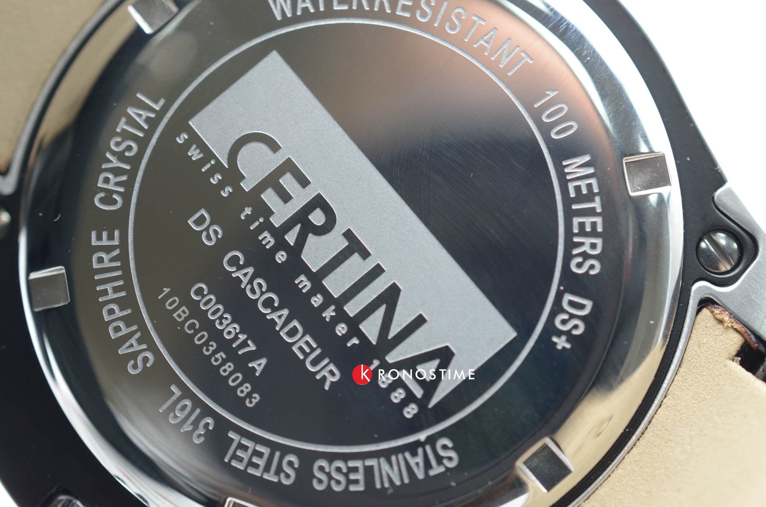 Certina Certina DS Cascadeur C003.617.26.290.00 кварцевые мужские часы часы крупный план коричневый циферблата