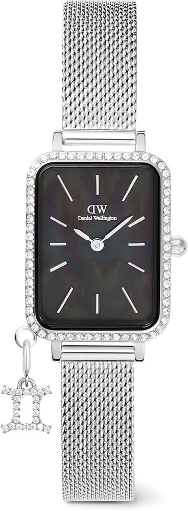 Daniel Wellington Daniel Wellington Quadro Crystal Zodiac Sterling DW00100747 женские часы черный циферблат на запястье