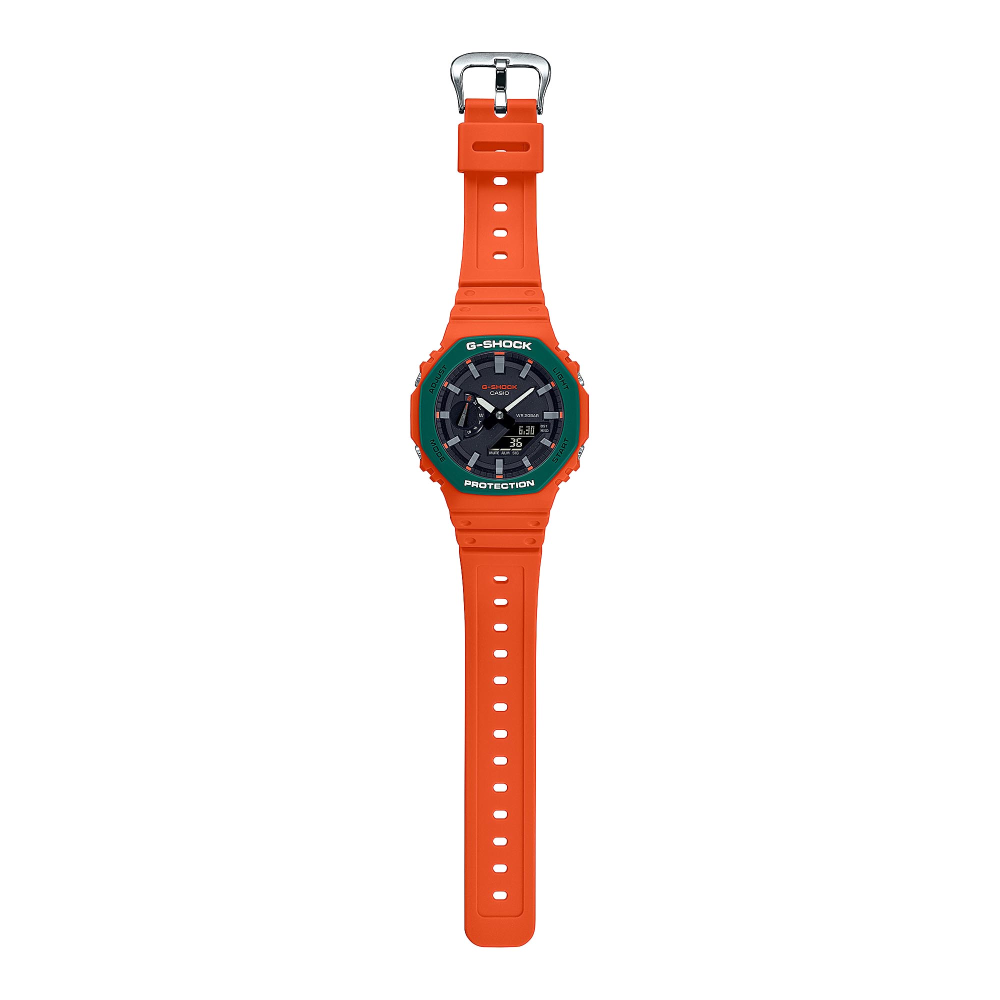 Casio Casio G-Shock GA-2110SC-4A, g-shock япония мужские часы на браслете пластик боковой вид