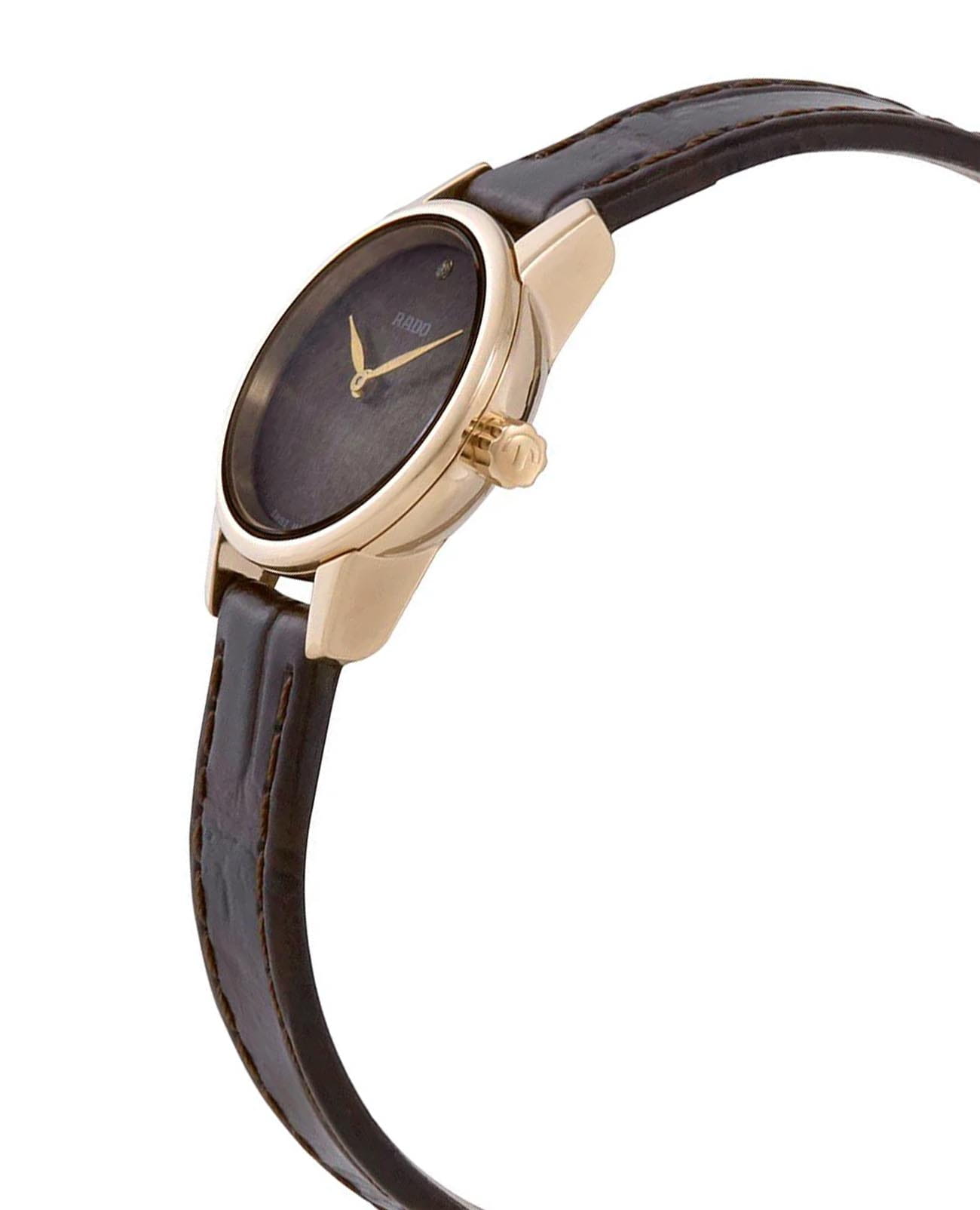 Rado Rado Coupole R22891935 кварцевые женские часы часы крупный план коричневый циферблата