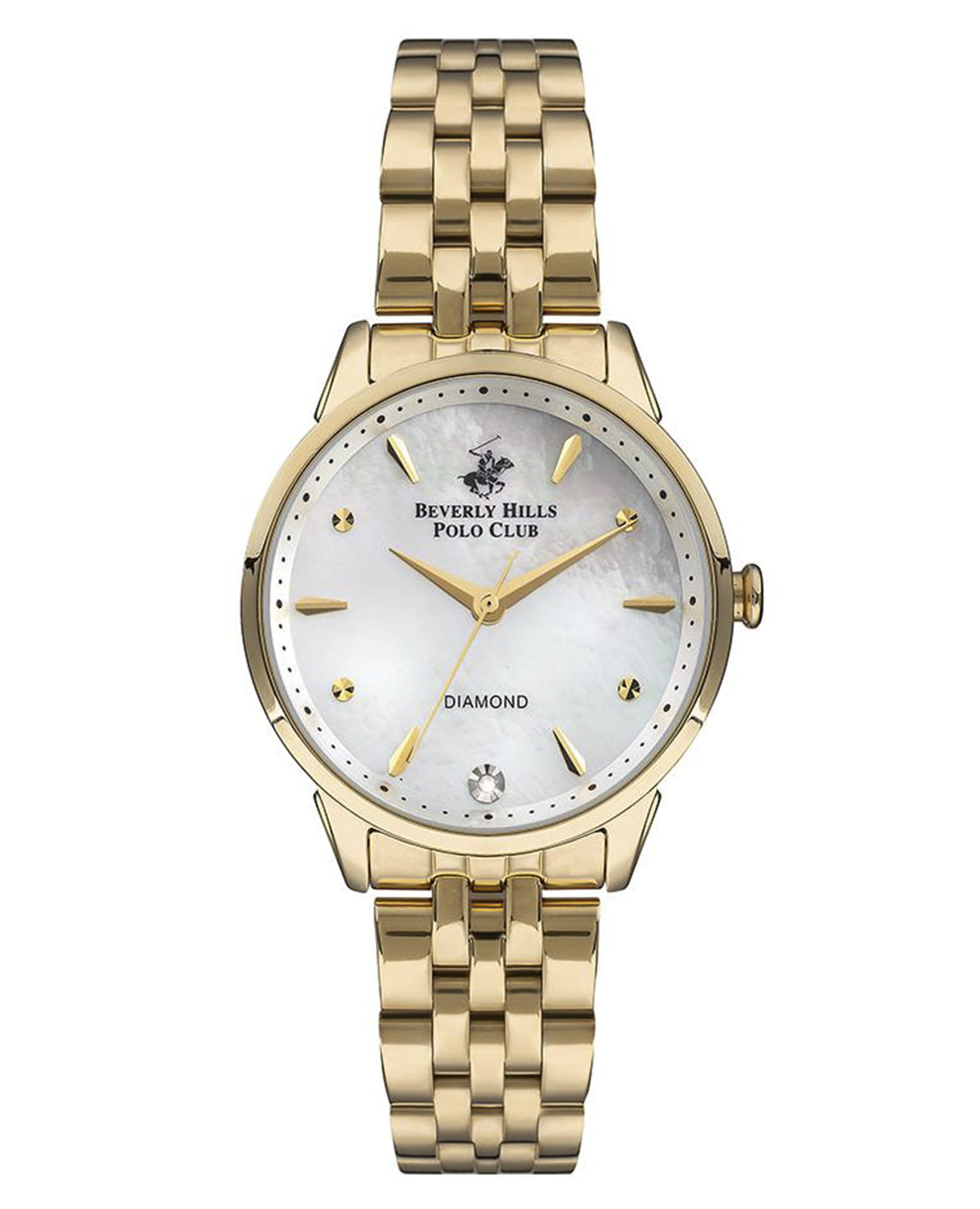 Beverly Hills Polo Club Beverly Hills Polo Club BP3293X.120  BP3293X.120 кварцевые женские часы белый циферблат, браслет сталь с ip покрытием — вид спереди