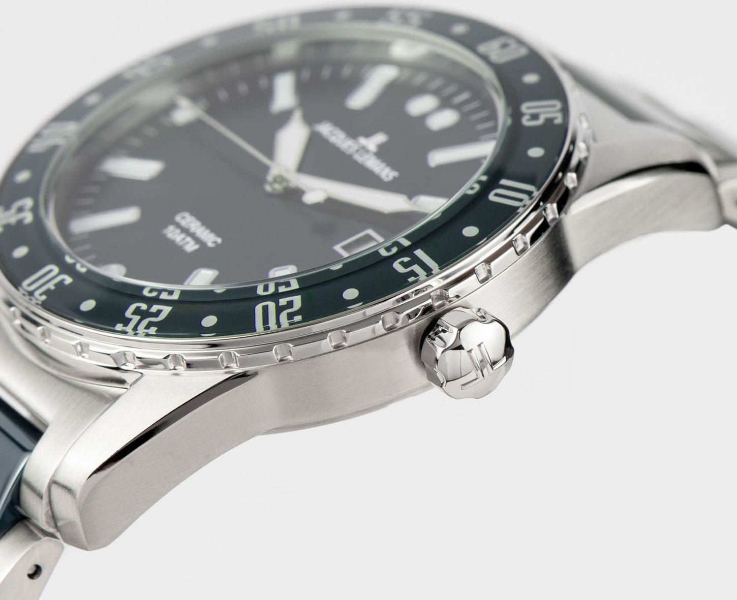 Jacques Lemans Jacques Lemans High Tech Ceramic 42-10B,  австрия мужские часы на браслете сталь + керамические вставки боковой вид