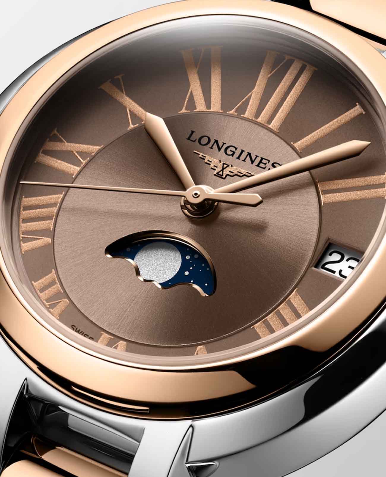 Longines Longines PrimaLuna L8.115.5.61.7 , наручные женские часы фото под углом