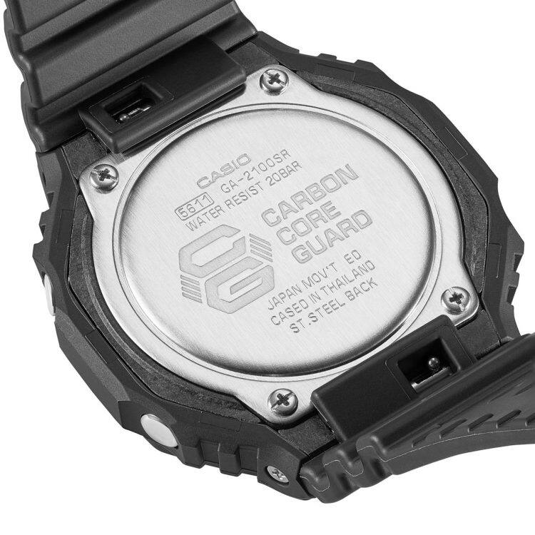 Casio Casio G-Shock GA-2100SR-1A электронные мужские часы часы крупный план  циферблата