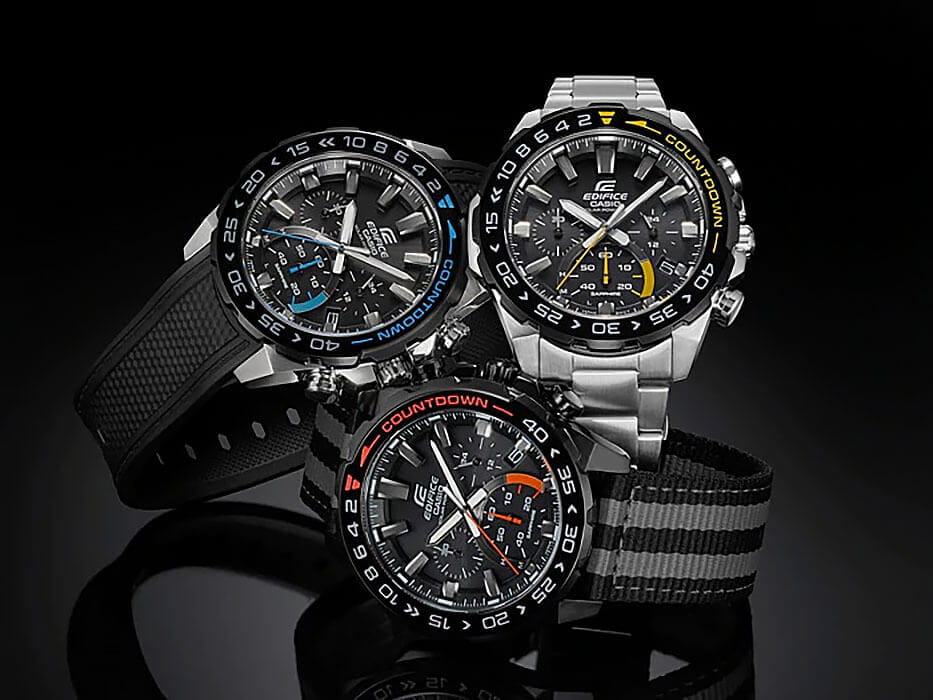 Casio Casio Edifice EFS-S550PB-1A мужские часы черный циферблат на запястье
